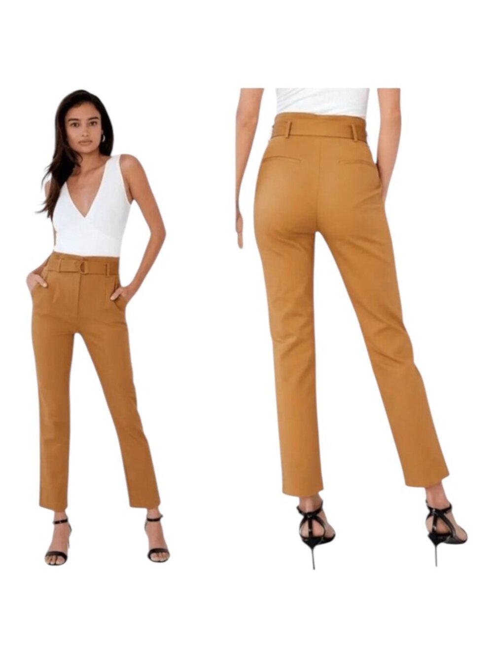 Babaton Zayden Belted Minimalist Timeless Girlboss Pants